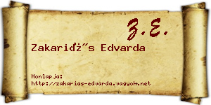 Zakariás Edvarda névjegykártya